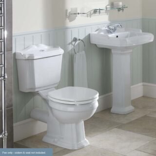 Eastbrook Belgravia Close Coupled Toilet With Cistern And Soft Close Seat - White - Image 3