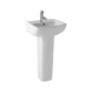 Eastbrook Andelle Cloakroom Basin With Full Pedestal - 430mm Wide - 1 TH - White
