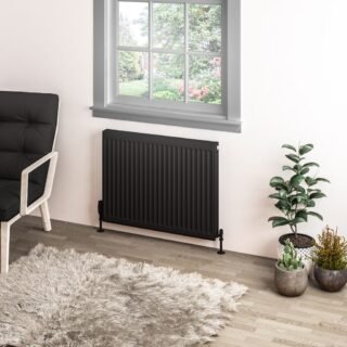 Eastbrook Type 11 Compact Single Panel Radiator - Matt Black - Image 4
