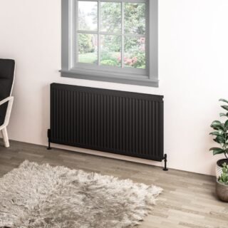 Eastbrook Type 11 Compact Single Panel Radiator - Matt Black - Image 6