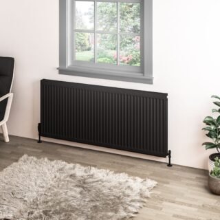 Eastbrook Type 11 Compact Single Panel Radiator - Matt Black - Image 7