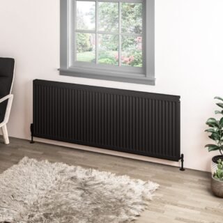 Eastbrook Type 11 Compact Single Panel Radiator - Matt Black - Image 8