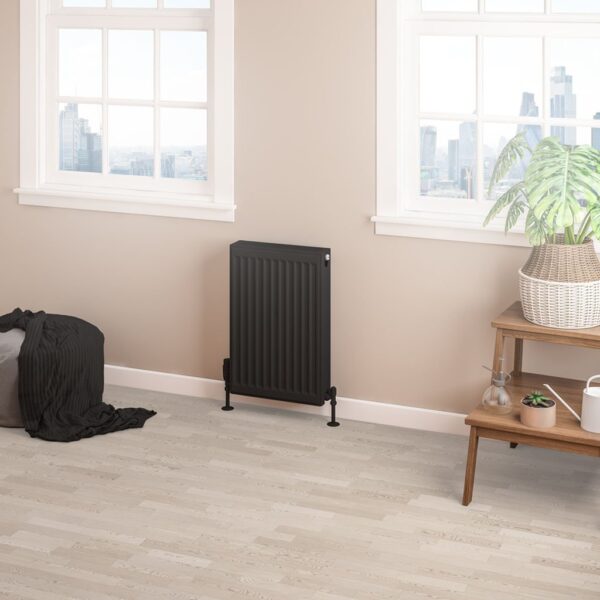 Eastbrook Type 22 Compact Single Panel Radiator - Matt Black