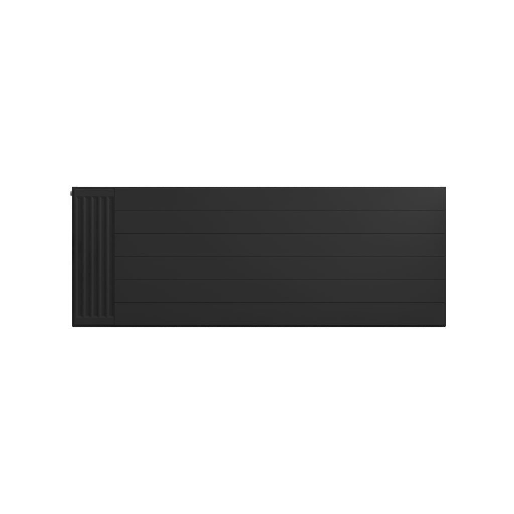 Eastbrook Flat Cover Plate With Lines – Matt Black - 600mm x 1600mm