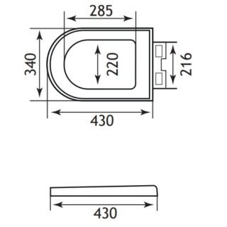 Eastbrook Dura Economy Standard Toilet Seat - White - Image 2