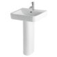 Eastbrook Crowthorne Basin With Full Pedestal - 560mm Wide - 1 TH - White