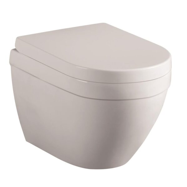 Eastbrook Dura Wall Hung Toilet With Soft Close Seat - White