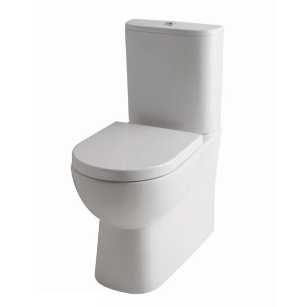 Eastbrook Farringdon Back To Wall Close Coupled Toilet With Cistern And Soft Close Seat - White