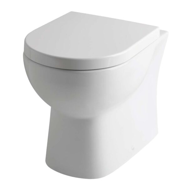 Eastbrook Farringdon Rimless Back To Wall Toilet With Soft Close Seat - White