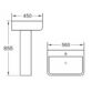 Eastbrook Beddington Basin With Semi Pedestal - 560mm Wide - 1 TH - White - Image 2