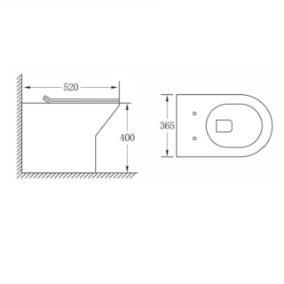 Eastbrook Croxley Eco Vortex Back To Wall Toilet With Soft Close Seat - White - Image 2