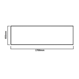 Eastbrook Wave Bath Front Panel Long - High Gloss White - Image 2