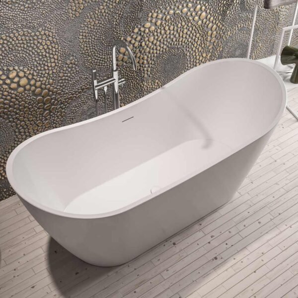 Eastbrook Chislehurst Freestanding Double Ended Slipper Bath With Waste - 1700mm x 790mm - No TH - White