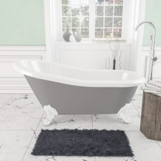 Eastbrook Trowbridge Freestanding Bath - 1560mm x 720mm - No TH - Image 2