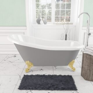 Eastbrook Trowbridge Freestanding Bath - 1560mm x 720mm - No TH - Image 4