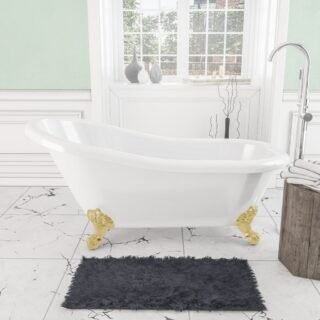 Eastbrook Trowbridge Freestanding Bath - 1560mm x 720mm - No TH - Image 9