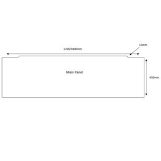 Eastbrook Diamante Bath Front Panel Long - Image 2