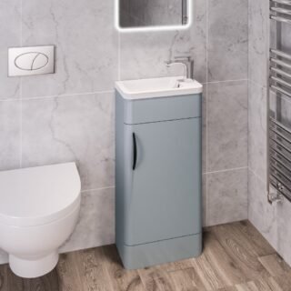 Eastbrook Cavone 1 Door Cloakroom Floorstanding Vanity Unit With Basin - 1 RH TH - Image 4