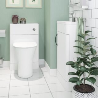 Eastbrook Cavone 1 Door Cloakroom Floorstanding Vanity Unit With Basin - 1 RH TH - Image 2