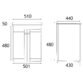 Eastbrook Hardwick 2 Door Wall Hung Vanity Unit With Polymarble Basin - 500mm Wide - 1 TH - Image 3