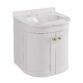 Eastbrook Hardwick 2 Door Wall Hung Vanity Unit With Polymarble Basin - 500mm Wide - 1 TH