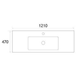 Eastbrook Hardwick 4 Door Wall Hung Vanity Unit With Polymarble Basin - 1190mm Wide - 1 TH - Image 3