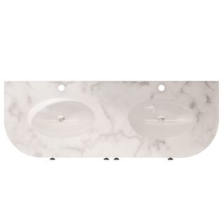 Eastbrook Hardwick 4 Door Floorstanding Vanity Unit With Quartz Double Basin - 1215mm Wide - 2 TH - Image 2