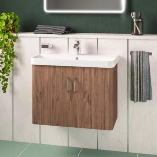 Eastbrook Cavone 2 Door Cloakroom Wall Hung Vanity Unit With Basin - 1 TH - Image 4