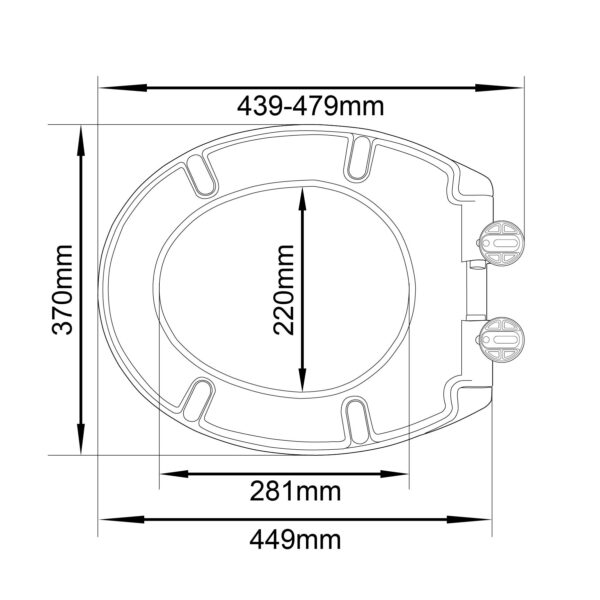 Eastbrook Rhone Soft Close Toilet Seat - White - Image 2