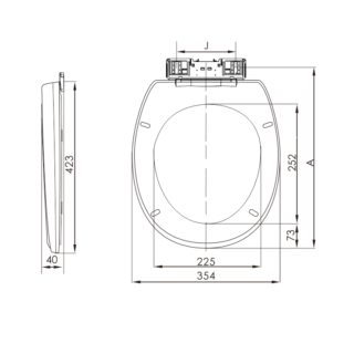 Eastbrook Loire Soft Close Toilet Seat And Cover - White - Image 2