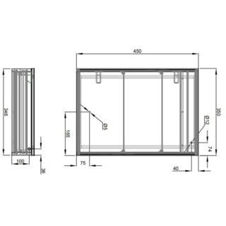 Eastbrook Caldini 1 Door Illuminated Mirror Cabinet - White - Image 2