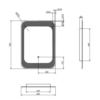 Eastbrook Treviso Illuminated Mirror - Image 3