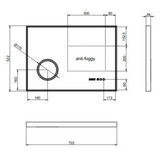 Eastbrook Fabriano Illuminated Mirror - Image 2