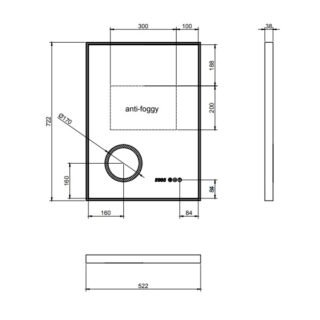 Eastbrook Fabriano Illuminated Mirror - Image 3
