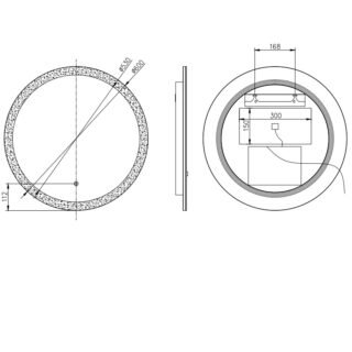 Eastbrook Conza Round Illuminated Mirror - Image 3