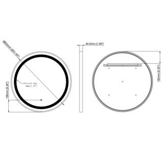 Eastbrook Largo Round Illuminated Mirror - Matt Black - Image 3