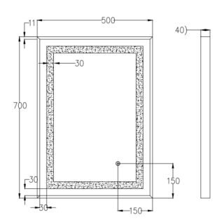 Eastbrook Varano Illuminated Mirror - Matt Black - Image 2