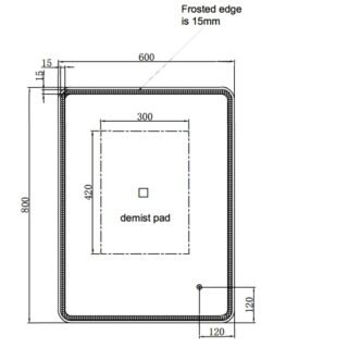 Eastbrook Arno Illuminated Mirror - Matt Black - Image 3