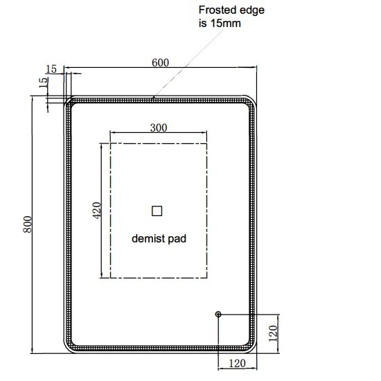 Eastbrook Arno Illuminated Mirror - Matt Black - Image 3