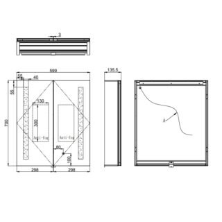 Eastbrook Castellano 2 Door LED Illuminated Mirror Cabinet - Image 3