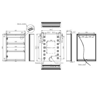 Eastbrook Chiana 1 Door LED Illuminated Mirror Cabinet - 700mm x 500mm - Image 2
