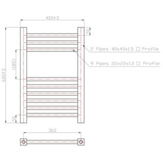 Eastbrook Biava Straight Heated Towel Rail - Chrome - Image 3