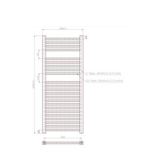 Eastbrook Biava Straight Heated Towel Rail - Chrome - Image 15