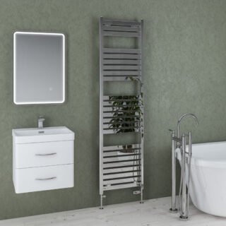 Eastbrook Staverton Straight Heated Towel Rail - Chrome - Image 9