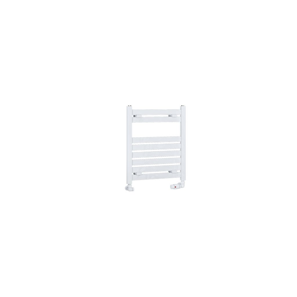 Eastbrook Staverton Straight Heated Towel Rail – White - 600mm x 500mm
