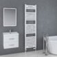 Eastbrook Staverton Straight Heated Towel Rail - White - Image 9