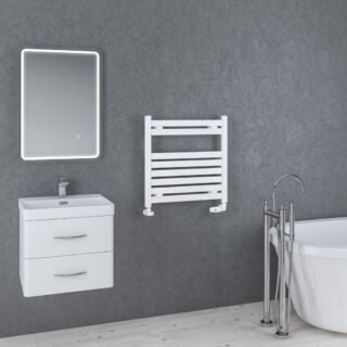 Eastbrook Staverton Straight Heated Towel Rail - White - Image 4