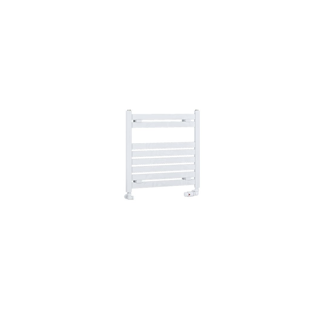 Eastbrook Staverton Straight Heated Towel Rail – White - 600mm x 600mm
