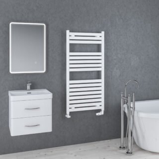 Eastbrook Staverton Straight Heated Towel Rail - White - Image 7