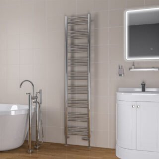 Eastbrook Biava Round Straight Heated Towel Rail - Chrome - Image 8